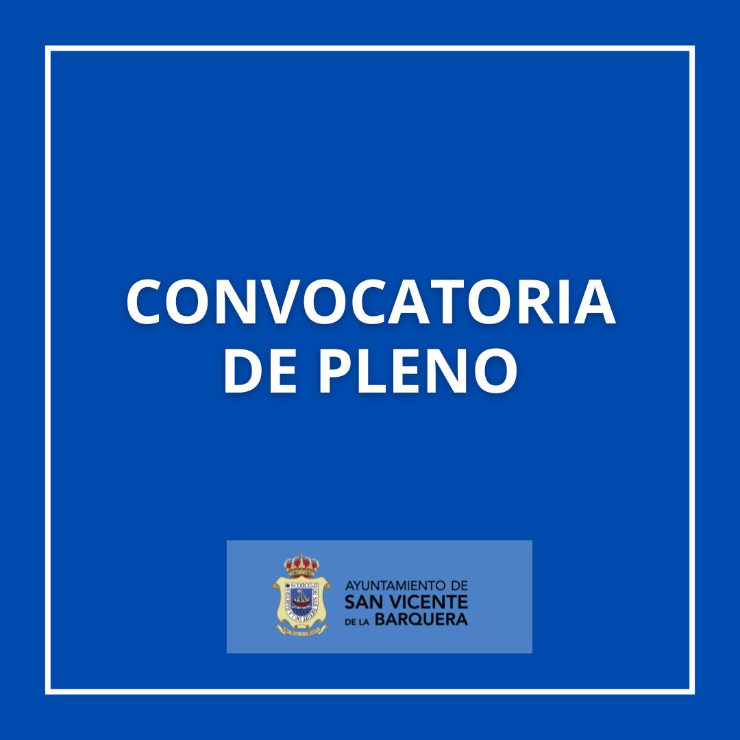 Convocatoria de Pleno