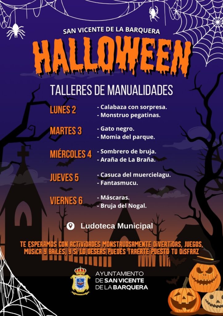 Talleres de manualidades de Halloween en San Vicente de la Barquera